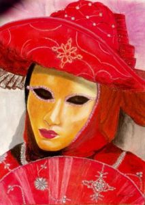 Peinture de Germaine Mauclere: Carnaval de Venise n2