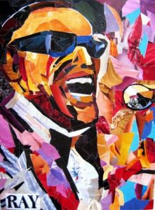 Collage de alain caffot: ray charles