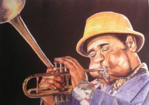 Peinture de tomije: jazz DIZZY GILLESPIE