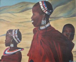 Peinture de fafa: famille africaine