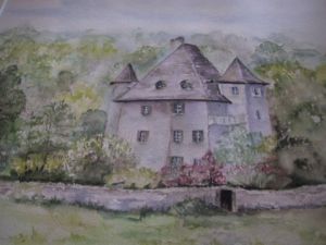 Peinture de MARYSE WENGER: Chateau de Thuyset Thonon 74