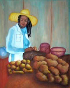 Peinture de ROGER MARTY: MARCHE AFRICAIN