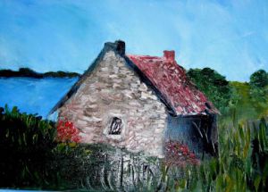 Peinture de Maryaude: La petite maison en pierre