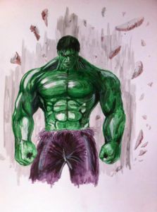 Dessin de Anthony Darr : The incredible Hulk