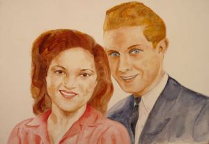 Peinture de chantalthomasroge: Couple 1950