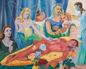 Peinture de Daniel Blondeau: Moments de la Vie d'une Femme