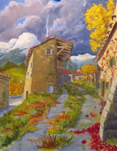 Peinture de Manu Fromont: L'automne surpris