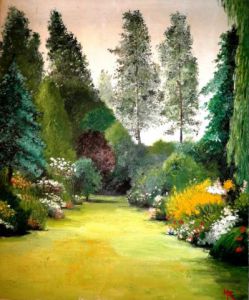 Peinture de Henri SACCHI: Jardin