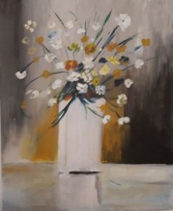 Peinture de als: vase blanc