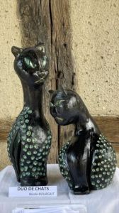 Sculpture de NICOLE BOURGAIT: MON COUPLE DE CHATS