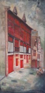 Peinture de Meryl QUIGUER: Ancienne maison de tanneur. Dinan 