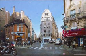 Peinture de Gilles Paul ESNAULT: Une seconde à Paris