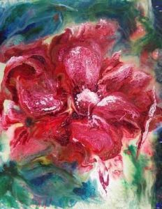 Peinture de christine gullace: olt rosae belum