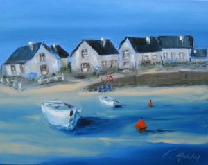 Peinture de Francis Kuhlen: Un petit coin de bretagne