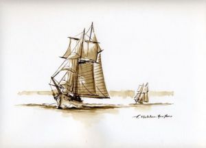 Dessin de Francis Kuhlen: encre