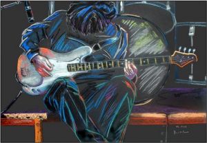 Peinture de bruno chevalier-costard: Basse repetition