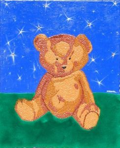 Peinture de Celine LEGENTIL: OURSON REVEUR
