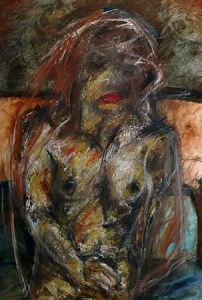 Peinture de bruno dumas: l'inconnue