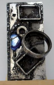 Sculpture de anny aguiar: Duo en bleu irise