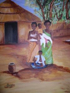 Peinture de Erika Moser: filettes Peuls