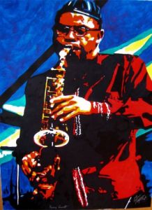 Peinture de alain caffot: kenny garrett