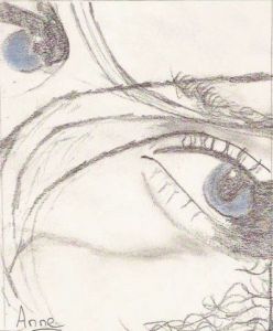 Dessin de paradisianna: Regard bleu