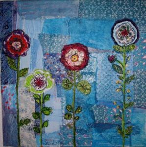 Collage de SandJ: 4 fleurs