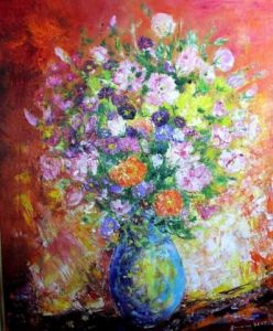 Peinture de JACQUELINE SCHELL: Fleurs au vase
