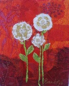 Collage de SandJ: 3 fleurs