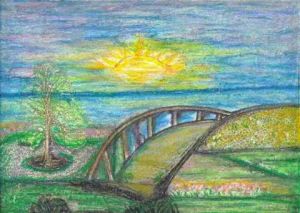 Peinture de Jessy Wayar: crepusule d'un jour 