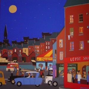 Peinture de jean michel affagard: C EST BEAU LA NUIT