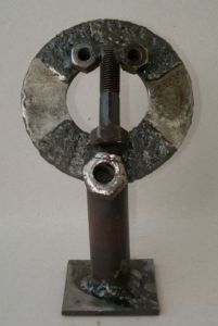 Sculpture de medora: tete africaine II