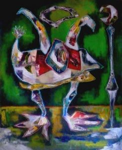 Peinture de Agnes Delamarche: Les pieds plats