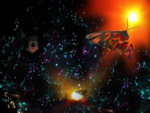 Art_numerique de SARIMA: LE FEU DU PAPILLON