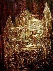 Peinture de MARIE-FRANCE PLESSIER-BOISSELIER-APOLLON: NOTRE  DAME LA GRANDE POITIERS