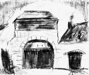 Dessin de JYHEL: PORCHE DE FERME