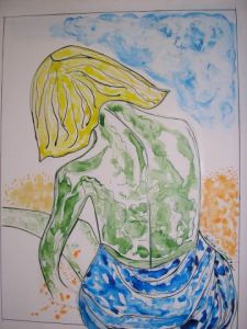 Peinture de GHIS: RETOUR DE PLAGE