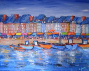 Peinture de Bernard GARCIN: LE PORT DE HONFLEUR