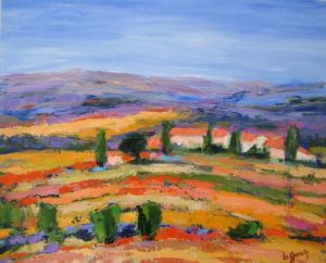 Peinture de Bernard GARCIN: LA TOSCANE