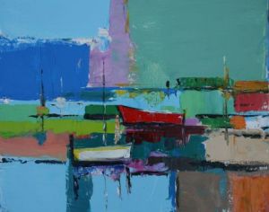 Peinture de SOPHIE BOURGON: Retour de peche