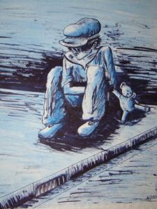 Dessin de lacrima: s'abandonner