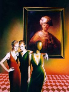 Peinture de Marc VERAT: Hommage a Rembrandt