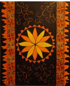 Peinture de marie therese bas: soleil caledonien