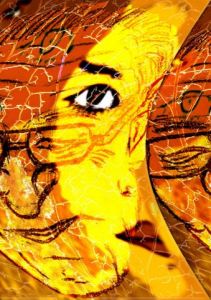 Art_numerique de Almane: le vieil homme et la lune