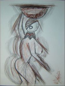 Dessin de Gianpaolo: PORTEUSE PROFIL