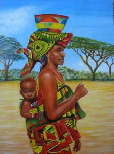 Peinture de jean-marie arbonnier: vers le marche