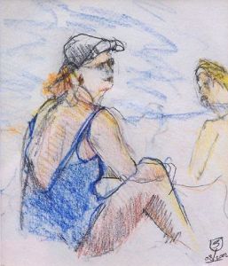 Oeuvre de stefan et  maryvonne weinglass lambert: a la plage 