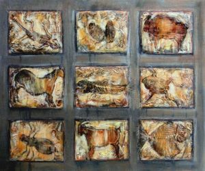 Peinture de Denise Faucher: Traces racine et origine