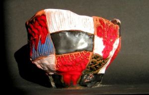 Sculpture de LENOIL: VASE MULTICOLORE