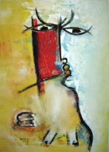 Peinture de neki: regards